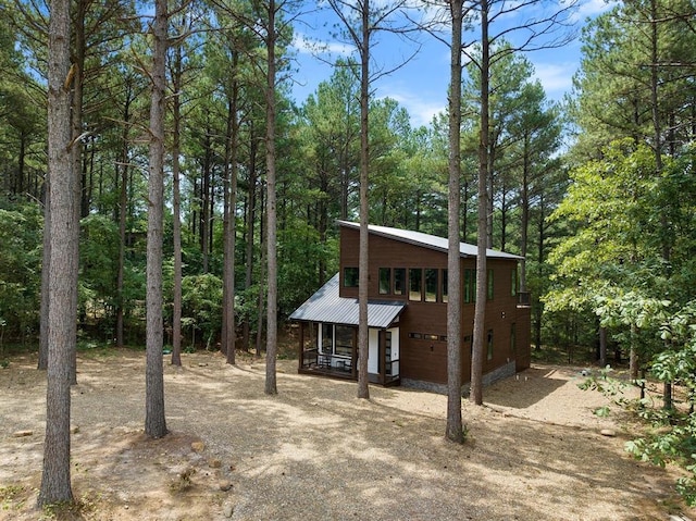 exterior space featuring driveway and a garage