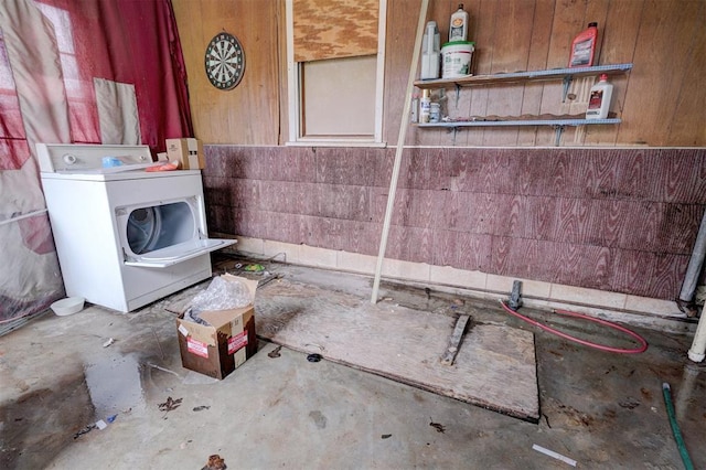 interior space featuring washer / dryer and laundry area