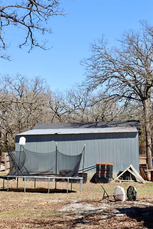 exterior space featuring a trampoline