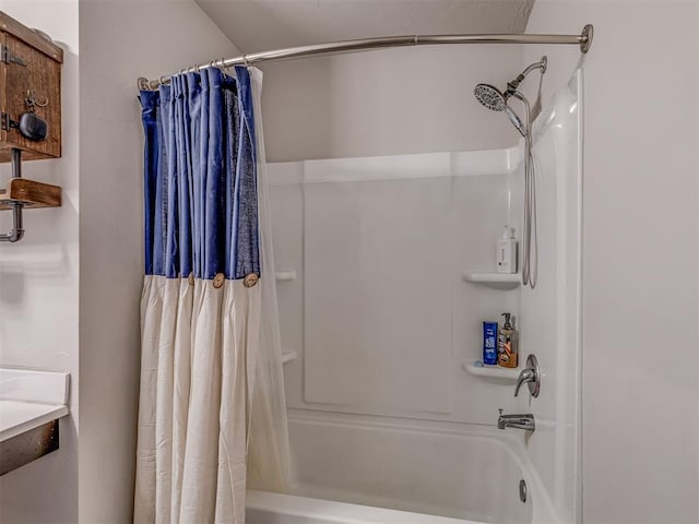 42056 Cadens Trl, Shawnee, OK 74804 - bathroom featuring shower / bath combination with curtain