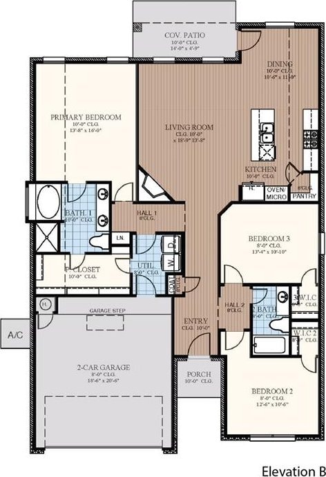 15422 NE 11th St, Choctaw, OK 73020 - floor plan / room layout