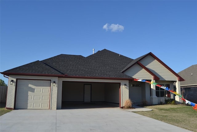 1525 NW 17th Pl, Newcastle, OK 73065 - single story home with brick siding, an attached garage, driveway, and a shingled roof