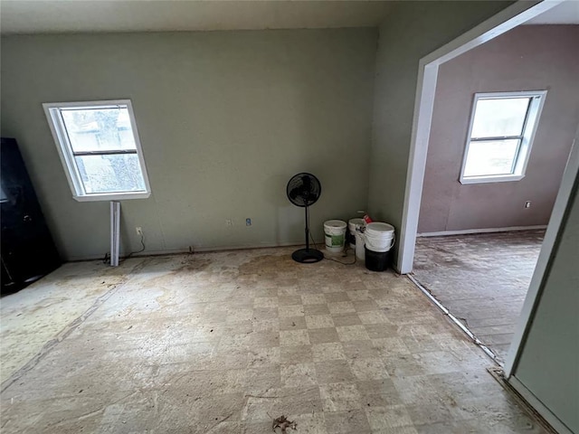 view of spare room