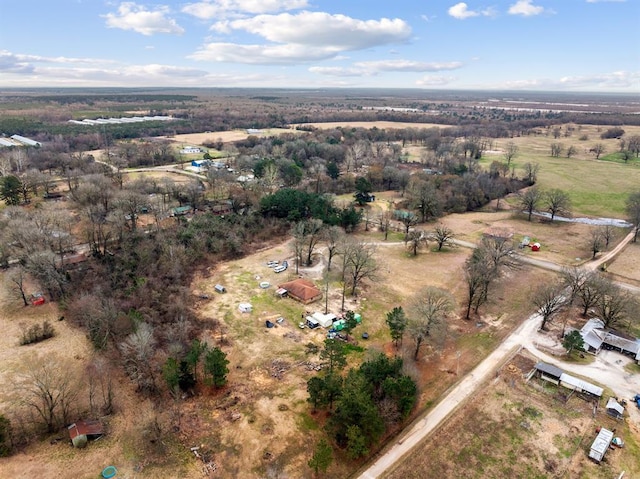 drone / aerial view with a rural view