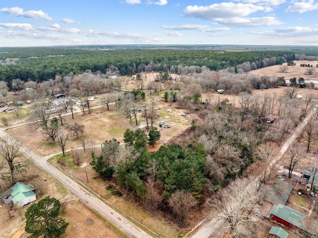 aerial view with a rural view