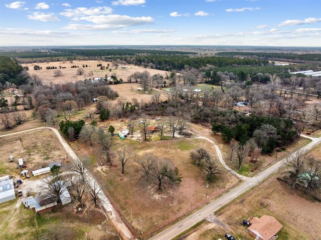 drone / aerial view featuring a rural view