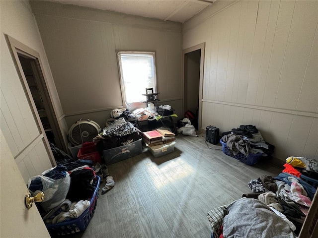 bedroom with wood finished floors