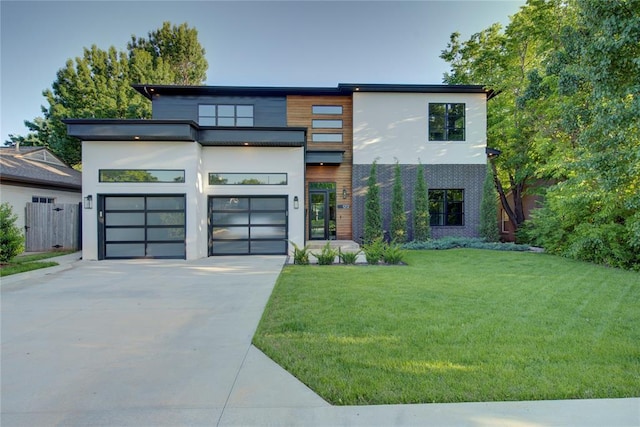 1212 W Wilshire Blvd, Nichols Hills, OK 73116 - contemporary house with concrete driveway and stucco siding