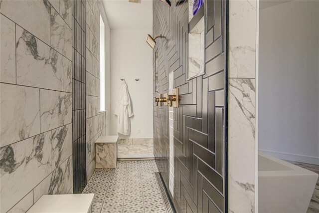 1212 W Wilshire Blvd, Nichols Hills, OK 73116 - bathroom featuring tiled shower and a bath
