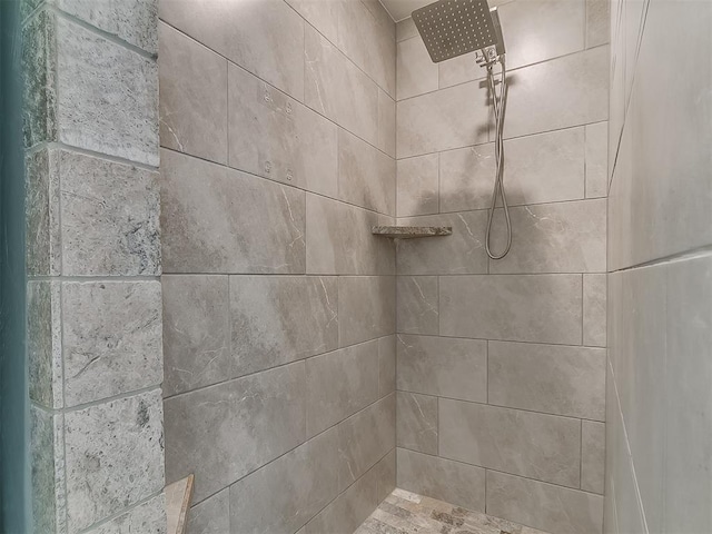 room details with a tile shower