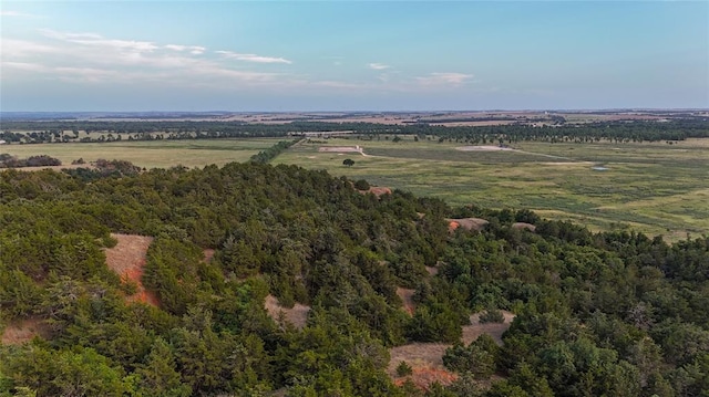 aerial view with a rural view