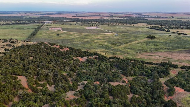 aerial view with a rural view