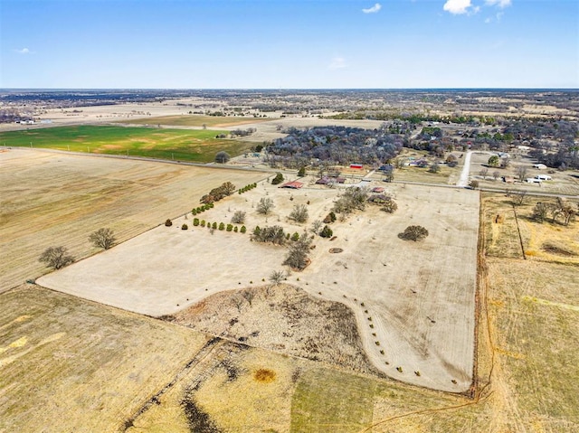 drone / aerial view featuring a rural view