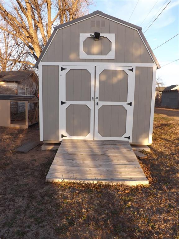 view of shed