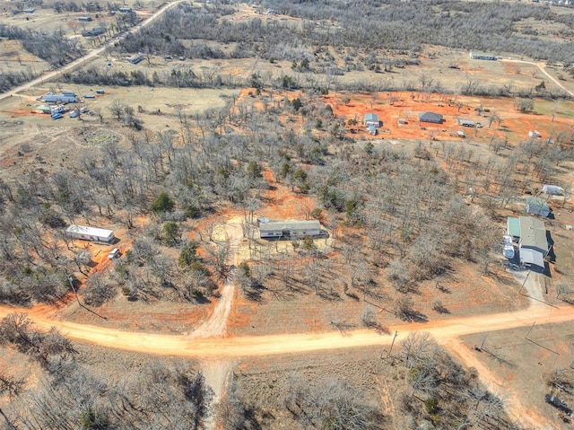 bird's eye view with a rural view