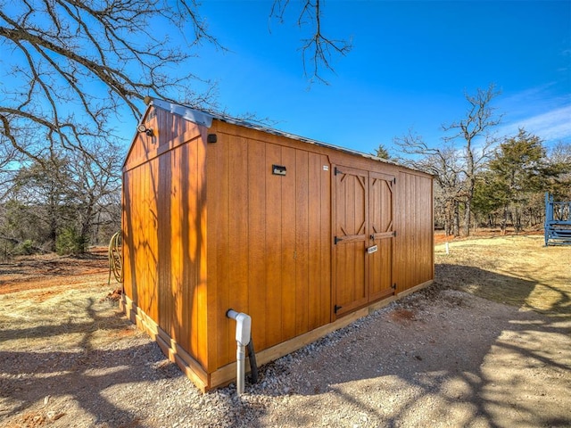 view of shed