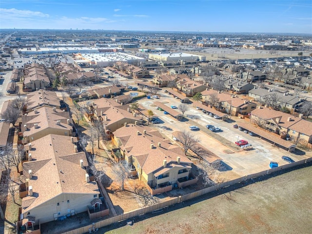 drone / aerial view with a residential view