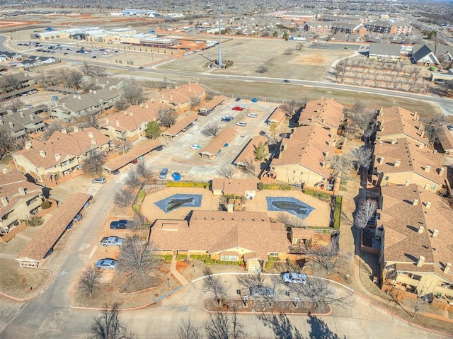 drone / aerial view featuring a residential view