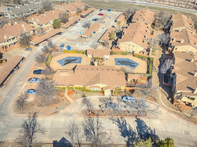 drone / aerial view with a residential view