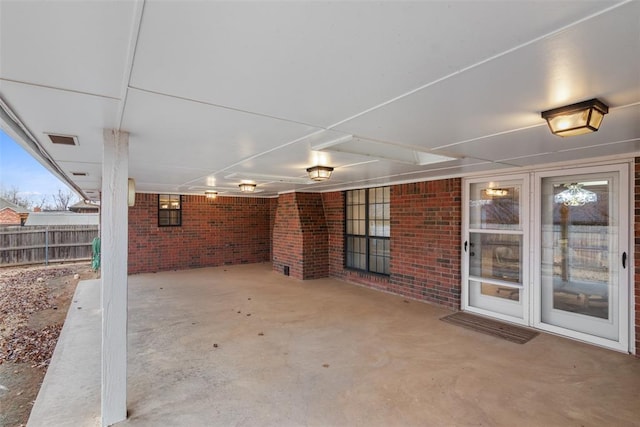 view of patio / terrace with fence