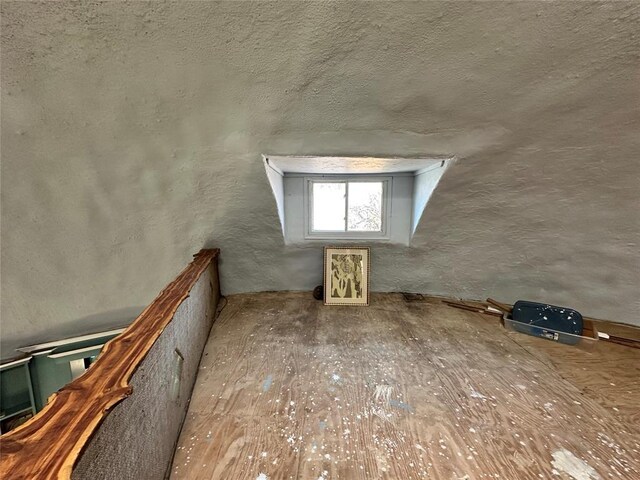 additional living space with a textured ceiling