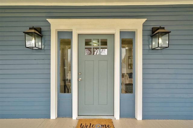 view of doorway to property