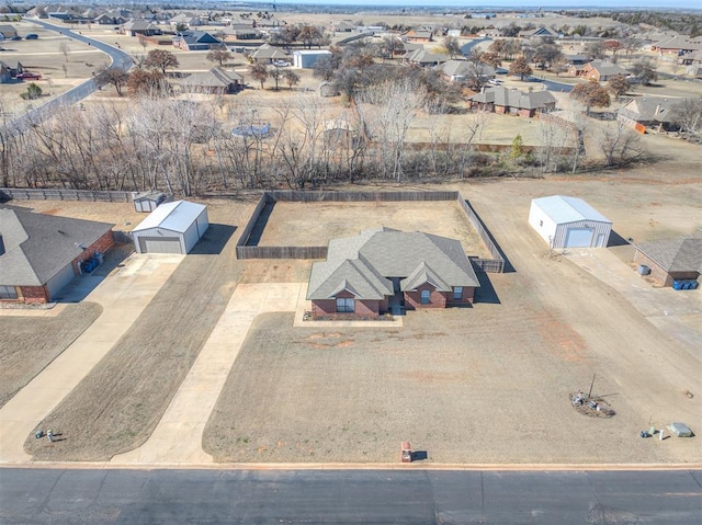 drone / aerial view with a residential view