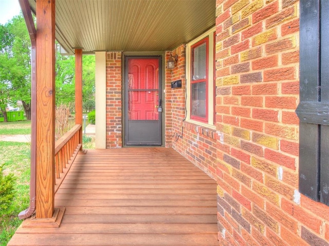 1817 NW 32nd St, Oklahoma City, OK 73118 - entrance to property featuring a porch and brick siding