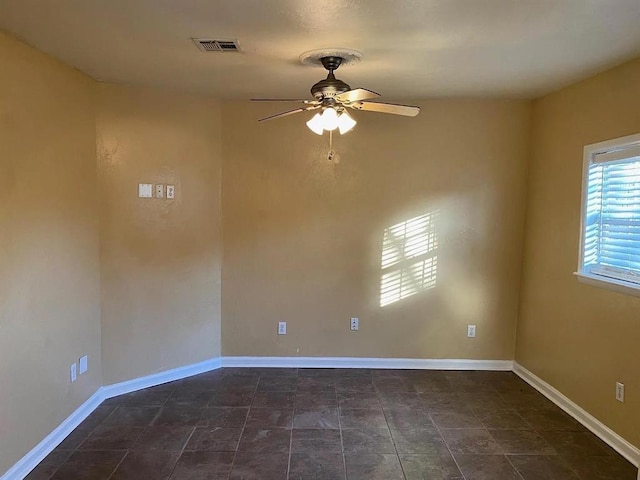 1817 NW 32nd St, Oklahoma City, OK 73118 - unfurnished room featuring baseboards, visible vents, and ceiling fan