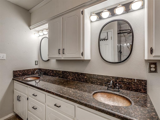 full bath featuring a sink and double vanity