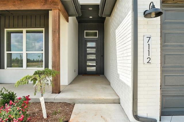 view of doorway to property