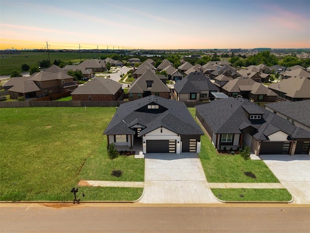 7112 NW 154th St, Edmond, OK 73013 - aerial view at dusk of a residential view