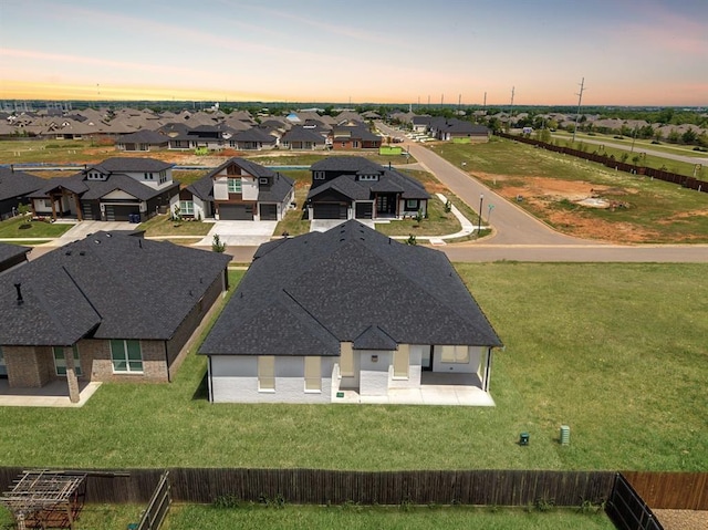 7112 NW 154th St, Edmond, OK 73013 - aerial view at dusk of a residential view