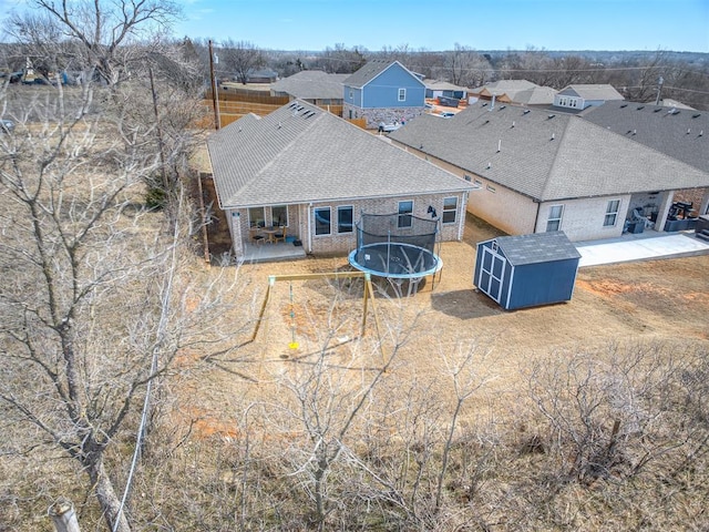 aerial view featuring a residential view