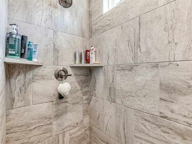 room details with tiled shower