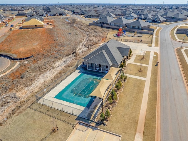 drone / aerial view featuring a residential view