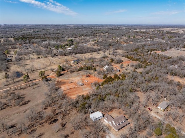 aerial view with a desert view