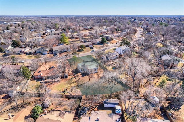 aerial view with a residential view