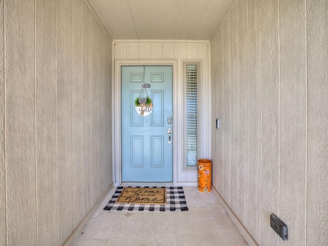 view of doorway to property