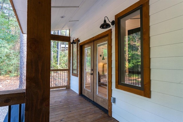 interior space with french doors