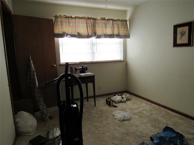 111 W Hillcrest Ln, Hobart, OK 73651 - dining space with baseboards and carpet floors