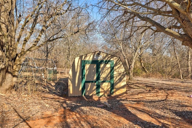 view of shed