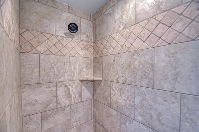 room details featuring a tile shower