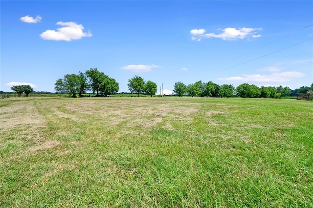 view of yard featuring a rural view