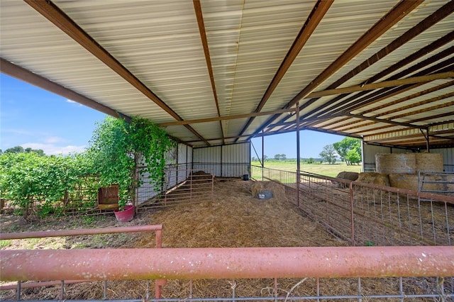 view of yard with an outdoor structure and an exterior structure