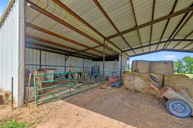 view of horse barn