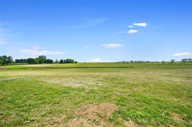 view of yard featuring a rural view