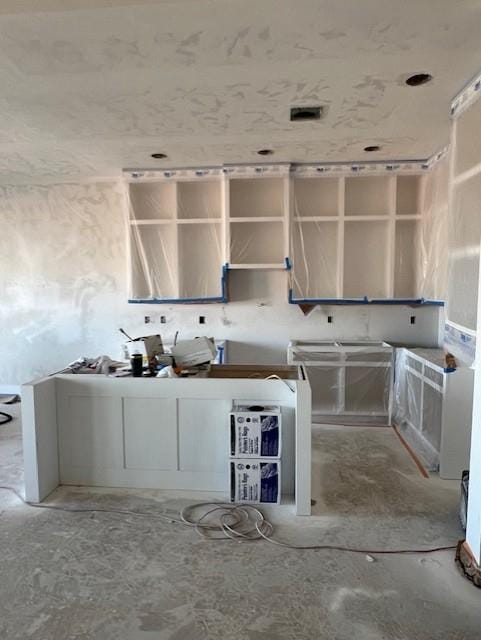 kitchen featuring open shelves