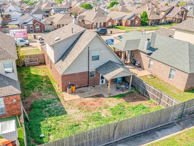 drone / aerial view featuring a residential view