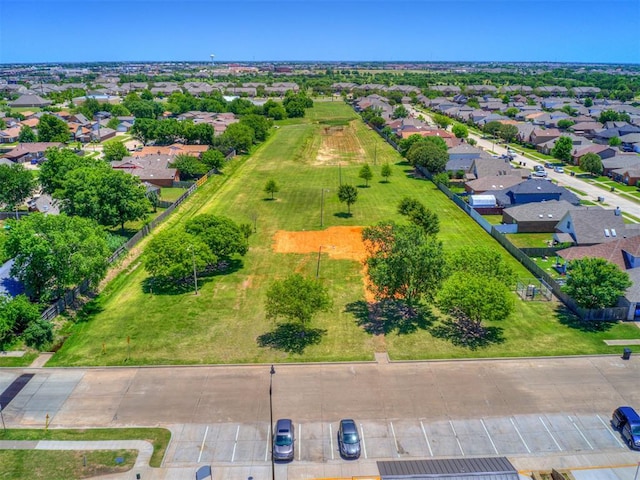 aerial view with a residential view